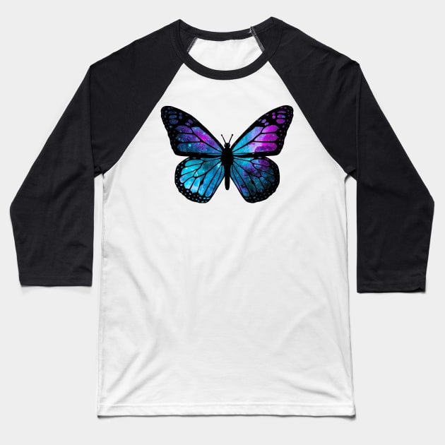 Galactic Butterfly Baseball T-Shirt by ARTWORKandBEYOND